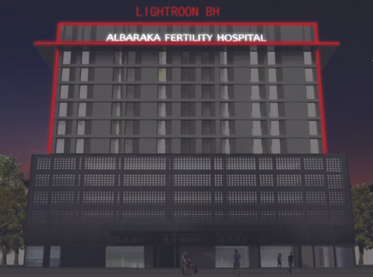 AL BARAKA HOSPITAL MUHARRAQ FAÇADE LIGHT